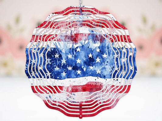 Patriotic Fourth of July 8" Wind Spinner - Amber's Artful Creations